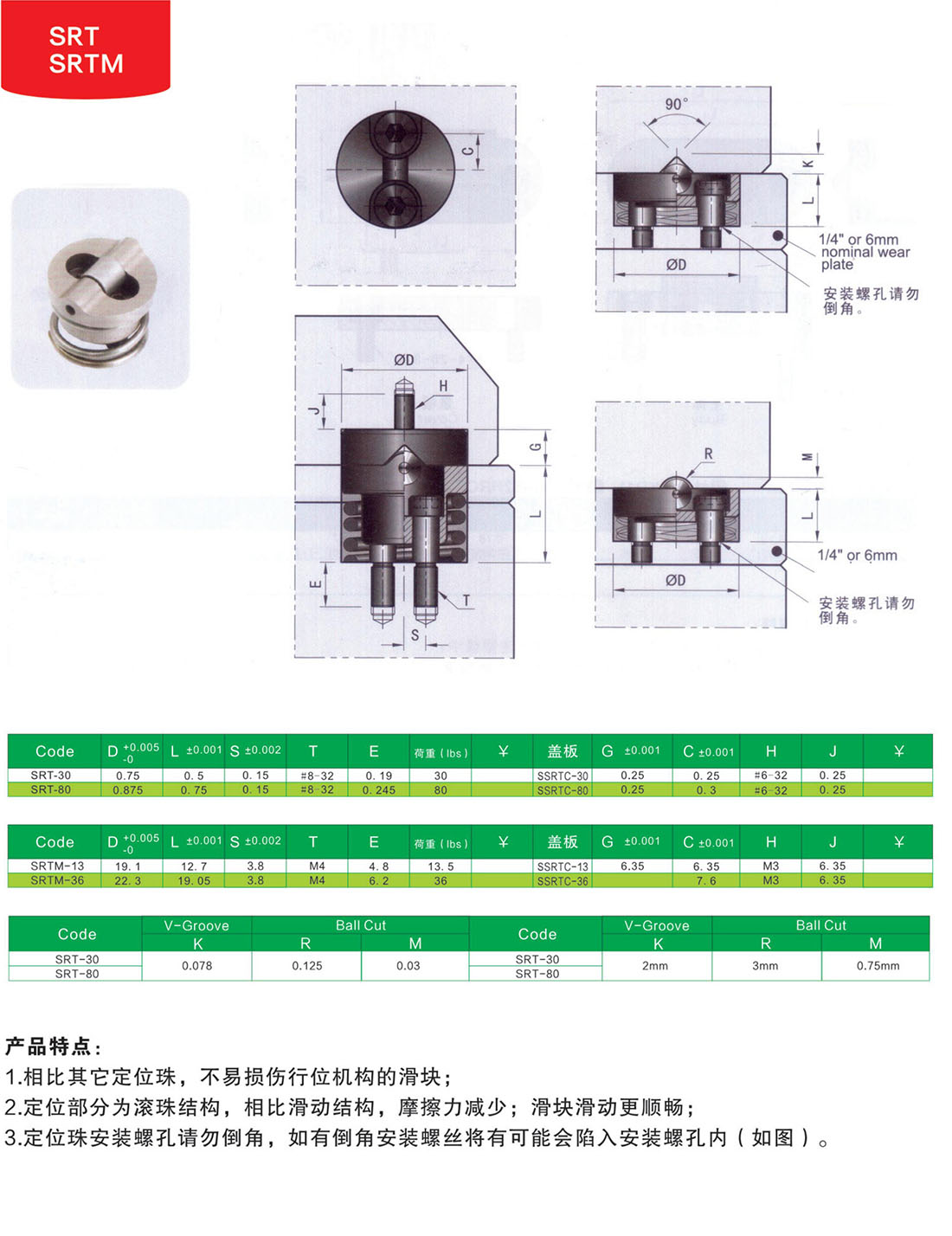 定位珠SRT
