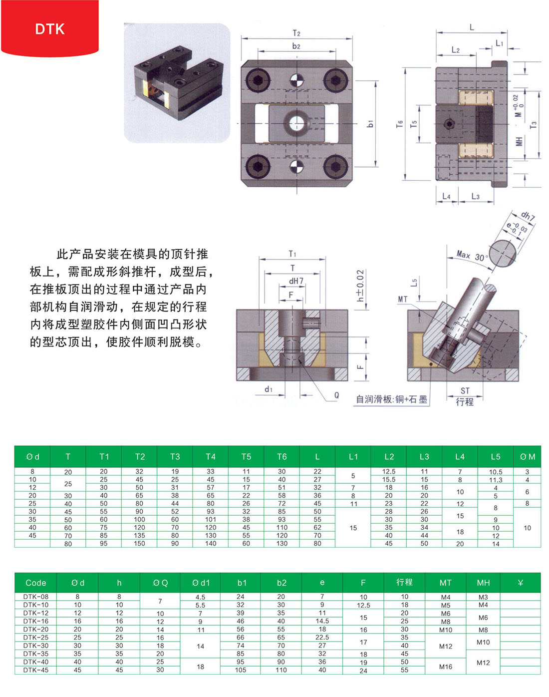斜顶滑座DTK