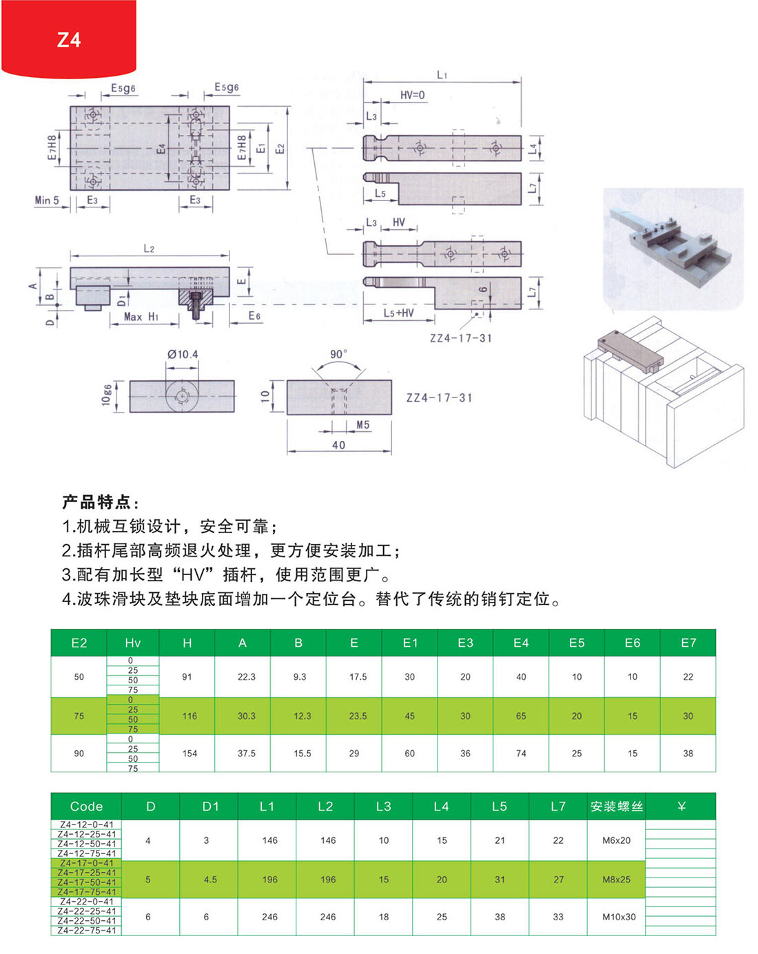 锁模扣Z4