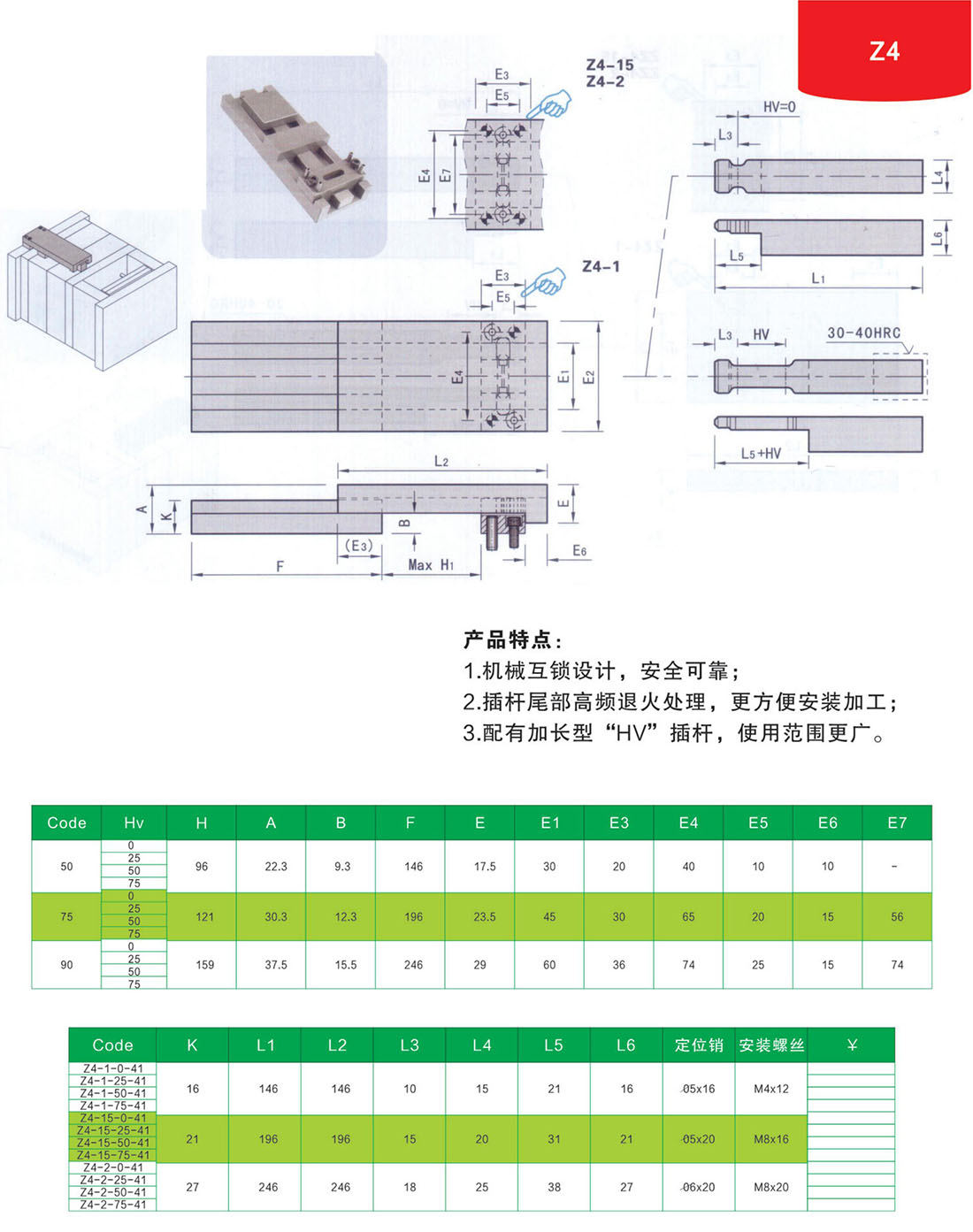 锁模扣Z4