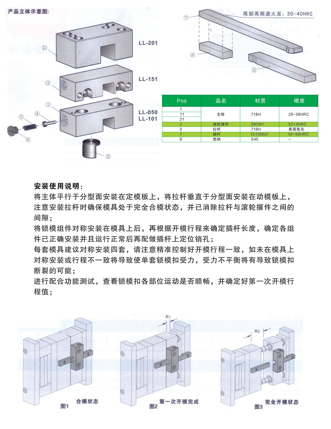 锁模扣LL